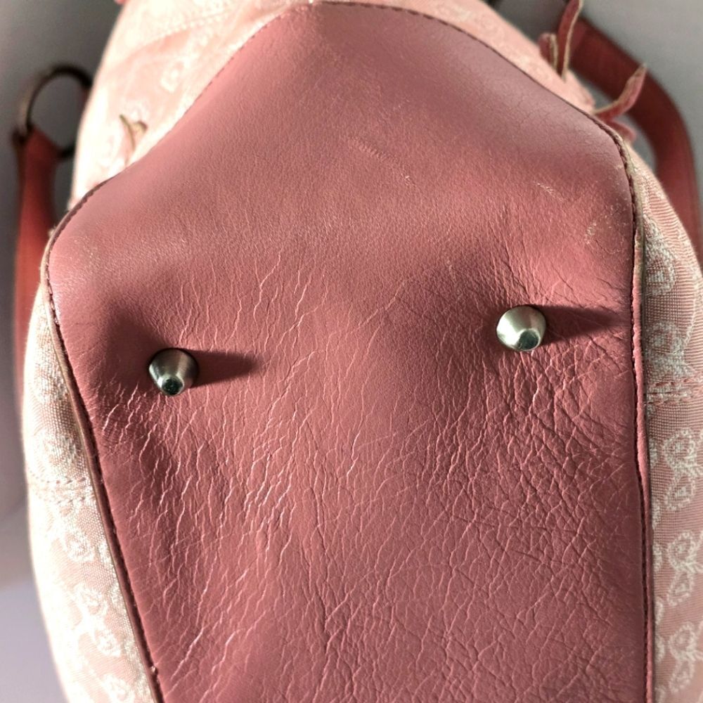 Anya Hindmarch Pink Bow Canvas and Leather Tote Bag - Picture 12 of 16